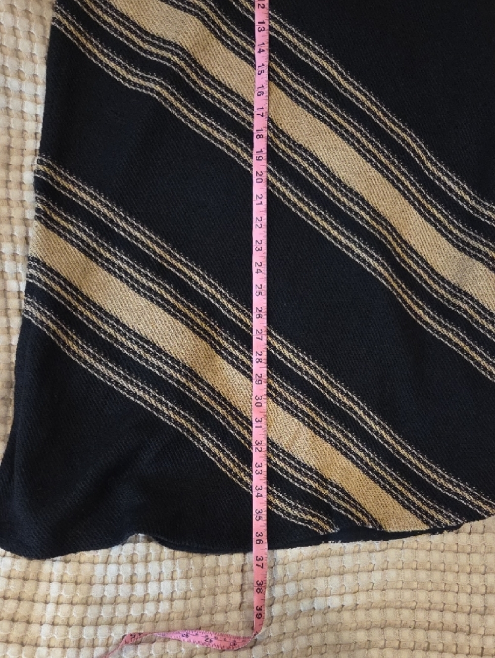 Ralph Lauren Black Linen Maxi Skirt Beach Cover L - Picture 5 of 7